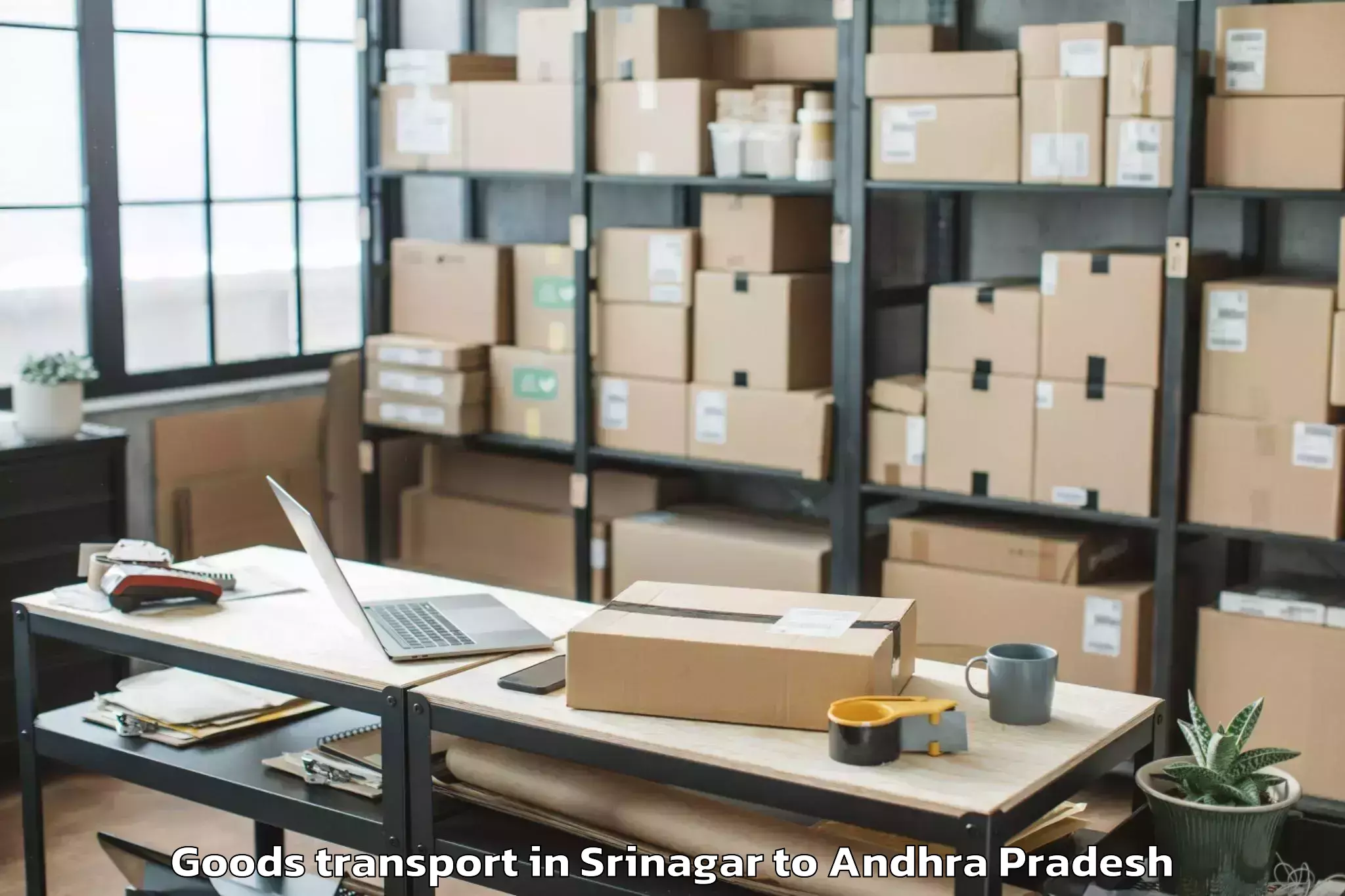 Book Srinagar to Chirala Goods Transport Online